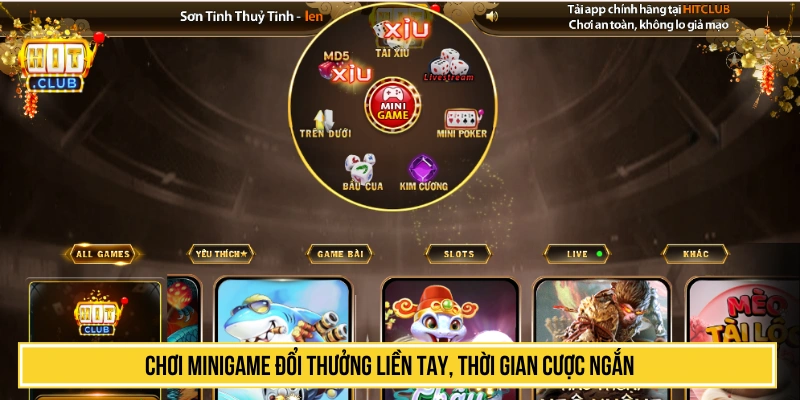 Chơi minigame đổi thưởng liền tay, thời gian cược ngắn 