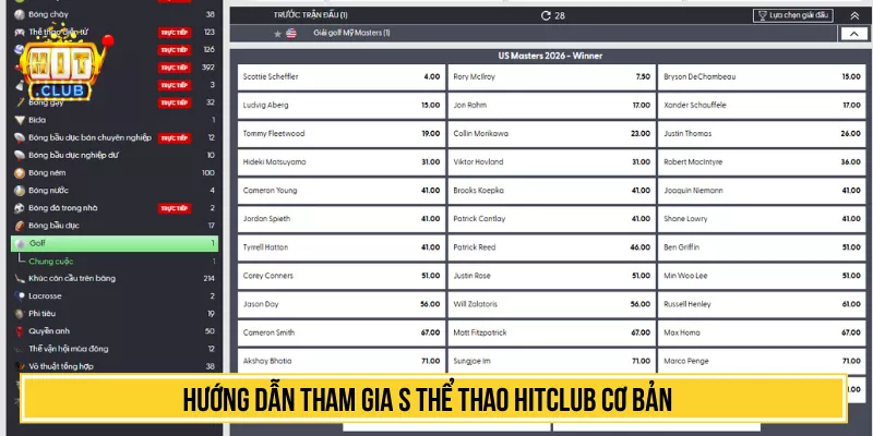 S Thể Thao HITCLUB Tham Gia Kèo Bóng Đá Cược Đỉnh Cao Hướng dẫn tham gia S thể thao HITCLUB cơ bản
