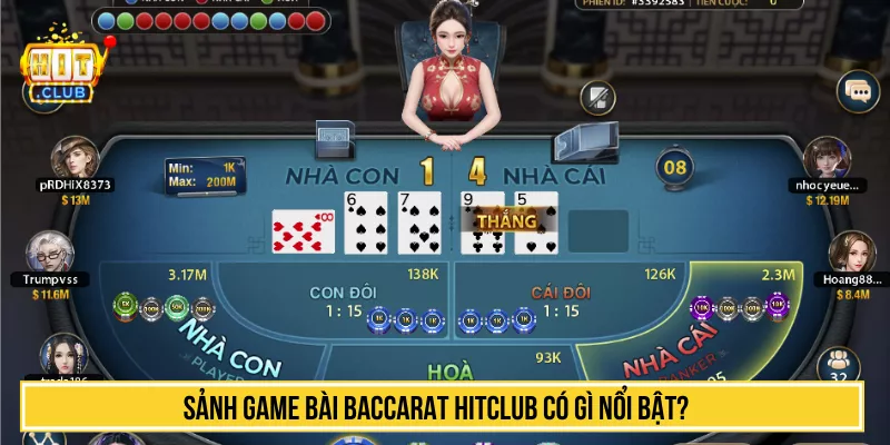 Sảnh game bài baccarat HITCLUB có gì nổi bật?